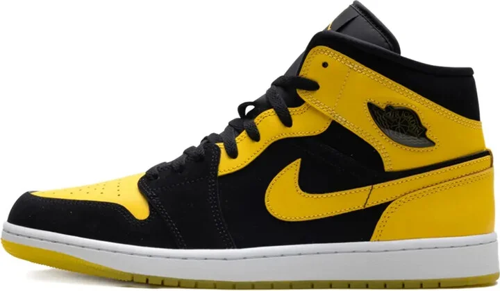 Air Jordan 1 Mid "Black/White/Varsity Maize" sneakers - Image 5