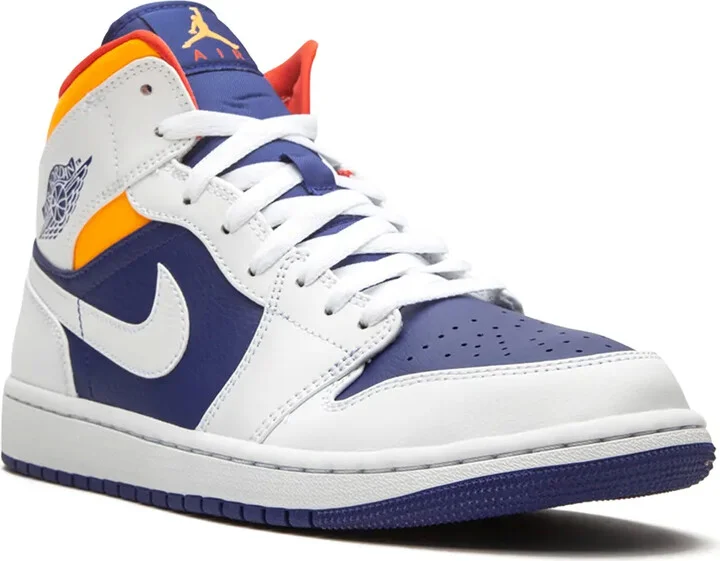 Air Jordan 1 Mid "Royal Blue/Laser Orange" sneakers - Image 2