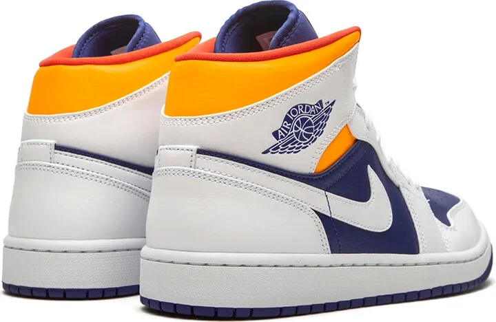 Air Jordan 1 Mid "Royal Blue/Laser Orange" sneakers - Image 3