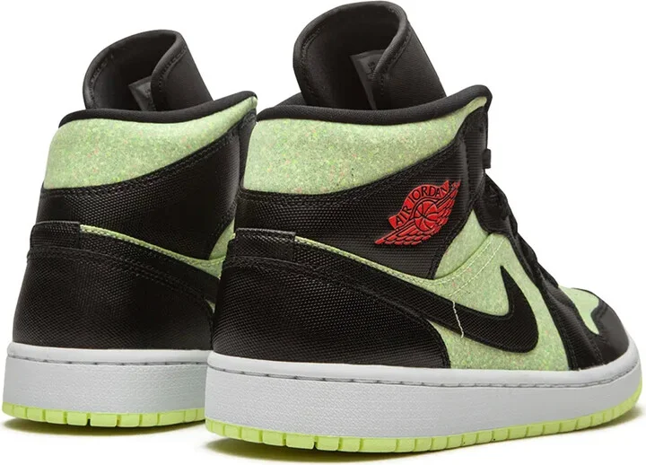 Air Jordan 1 Mid SE "Barely Volt/Chile Red" sneakers - Image 3