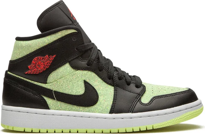 Air Jordan 1 Mid SE "Barely Volt/Chile Red" sneakers