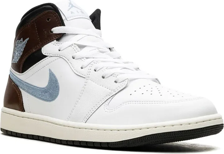 Air Jordan 1 Mid SE "Brown/Blue/Grey" sneakers - Image 2