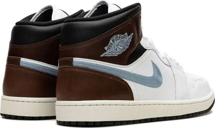 Air Jordan 1 Mid SE "Brown/Blue/Grey" sneakers - Image 3