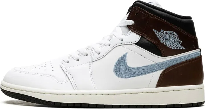 Air Jordan 1 Mid SE "Brown/Blue/Grey" sneakers - Image 5