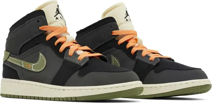 Air Jordan 1 Mid SE "Craft Anthracite/Light Olive" sneakers - Image 2