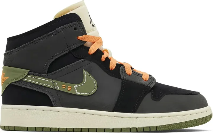 Air Jordan 1 Mid SE "Craft Anthracite/Light Olive" sneakers