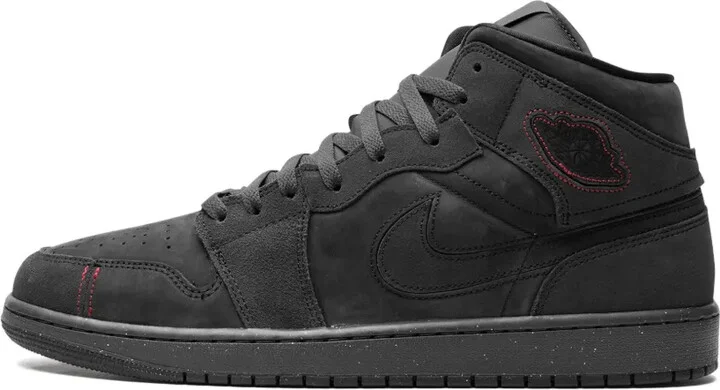 Air Jordan 1 Mid SE Craft "Dark Smoke Red" sneakers - Image 5
