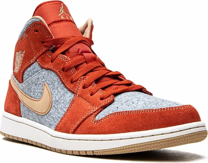 Air Jordan 1 Mid SE "Denim Red Suede" sneakers - Image 2