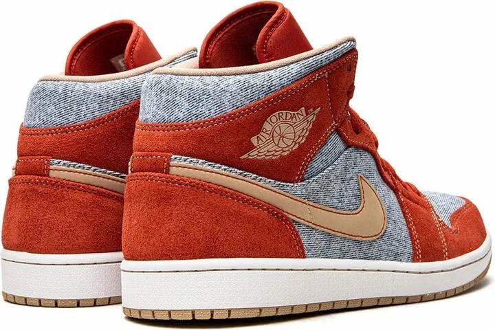 Air Jordan 1 Mid SE "Denim Red Suede" sneakers - Image 3