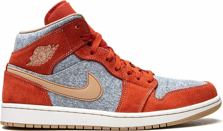 Air Jordan 1 Mid SE "Denim Red Suede" sneakers