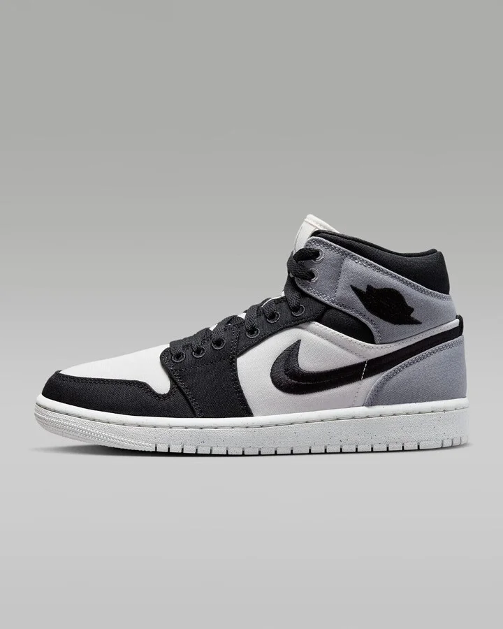 Air Jordan 1 Mid SE DV0427-100 Sneakers Women's 12 Sail Black Shoes EFAS114 (White,12)