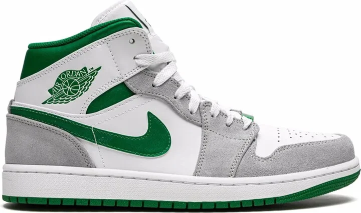 Air Jordan 1 Mid SE "Grey/Pine Green/White" sneakers