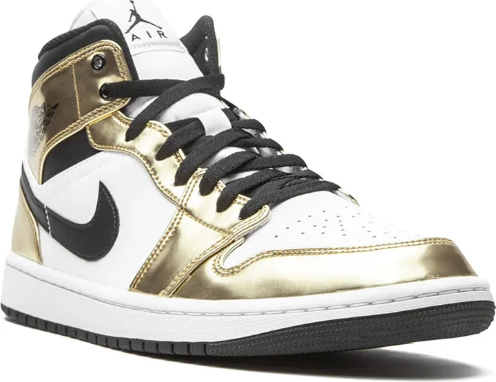 Air Jordan 1 Mid SE "Metallic Gold/Black/White" sneakers - Image 2