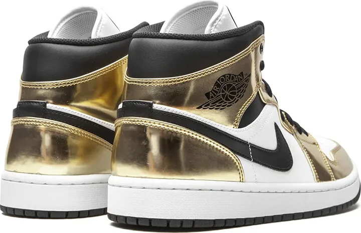 Air Jordan 1 Mid SE "Metallic Gold/Black/White" sneakers - Image 3