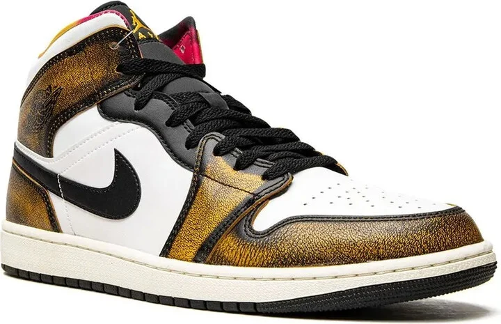 Air Jordan 1 Mid SE "Orange Wear Away" sneakers - Image 2