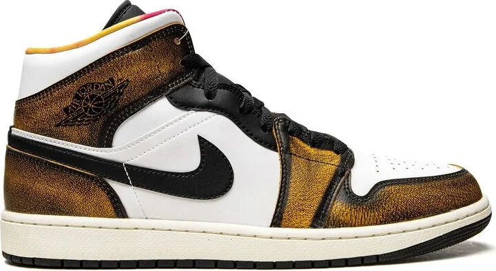 Air Jordan 1 Mid SE "Orange Wear Away" sneakers