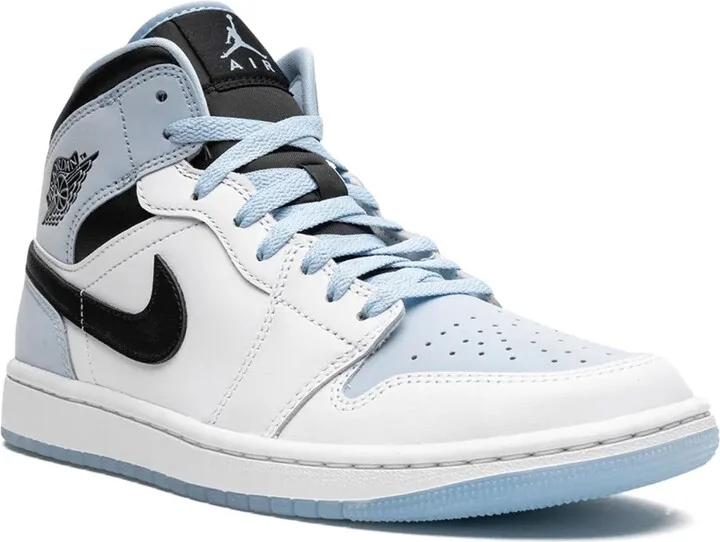Air Jordan 1 Mid SE "White/Ice Blue-Black" sneakers - Image 2