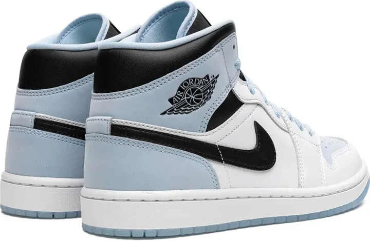 Air Jordan 1 Mid SE "White/Ice Blue-Black" sneakers - Image 3