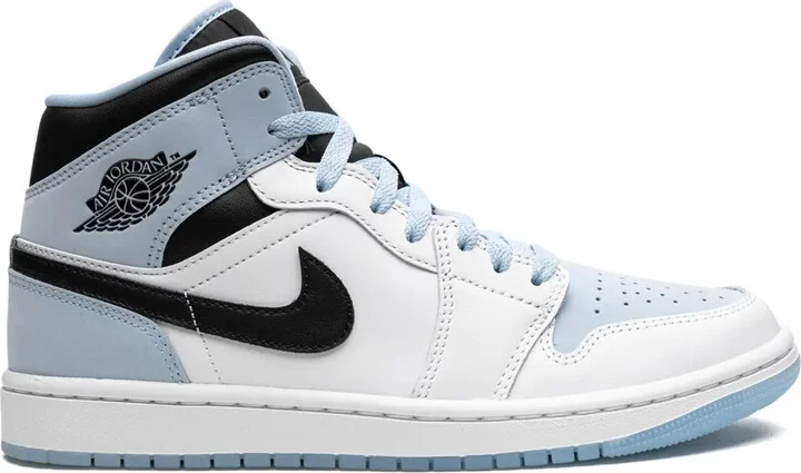 Air Jordan 1 Mid SE "White/Ice Blue-Black" sneakers