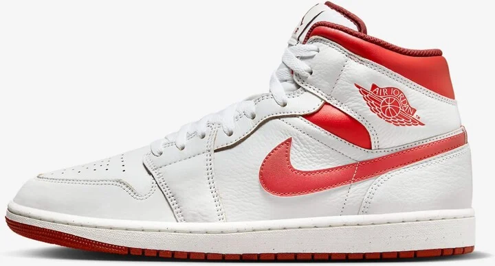 Air Jordan 1 Mid SE White/Lobster-Dune Red-Sail FJ3458-160 Men's