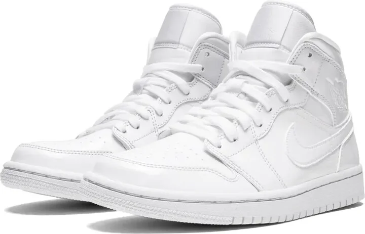 Air Jordan 1 Mid "Triple White Patent Leather" sneakers - Image 2