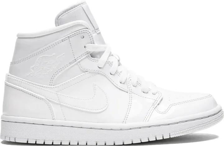 Air Jordan 1 Mid "Triple White Patent Leather" sneakers