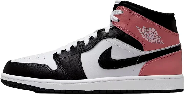 Air Jordan 1 Mid White / Black - Rust Pink DQ8426-100 Men's