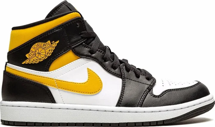 Air Jordan 1 Mid "White/Pollen/Black" sneakers