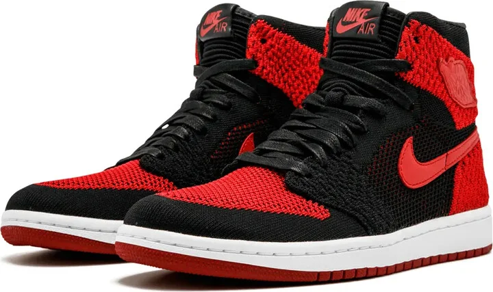 Air Jordan 1 Retro Hi Flyknit "Black/Varsity Red/White" sneakers - Image 2