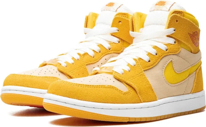 Air Jordan 1 Zoom Air CMFT 2 "Yellow Ochre/Tour Yellow-Pale Vanilla-Safety" sneakers - Image 3