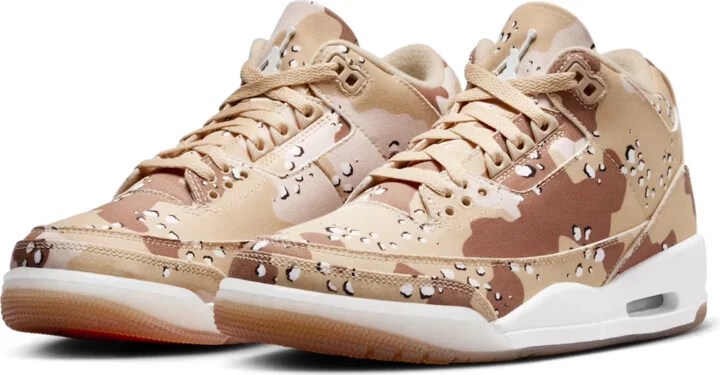 Air Jordan 3 HM4301-200 Sneaker Women Desert Camo Low Top Lifestyle Shoes TF6465 (Brown,9.5)