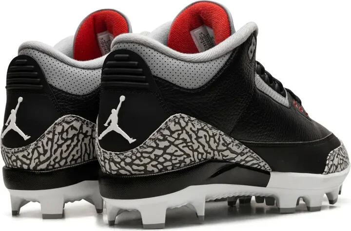 Air Jordan 3 Retro "Black/Fire Red/Cement Grey/White" cleats - Image 3