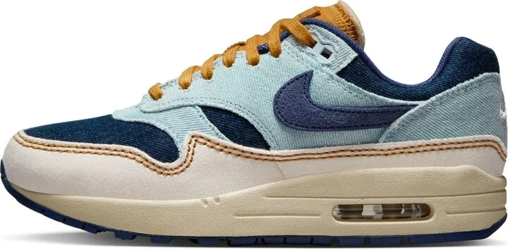 Air Max 1 '87 Aura/Midnight Navy-Pale Ivory FQ8900-440 Women's