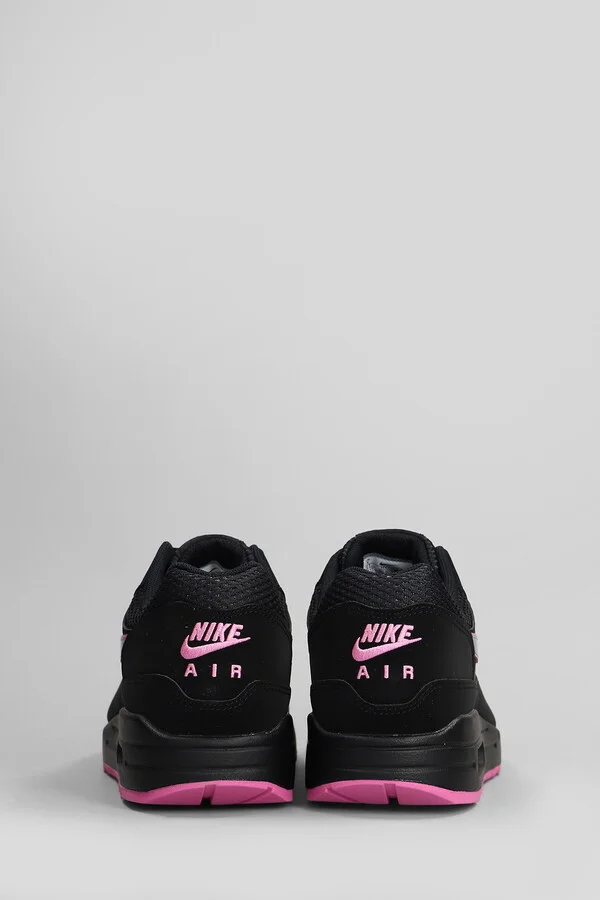 Air Max 1 Prm Sneakers In Black Suede And Fabric - Image 4