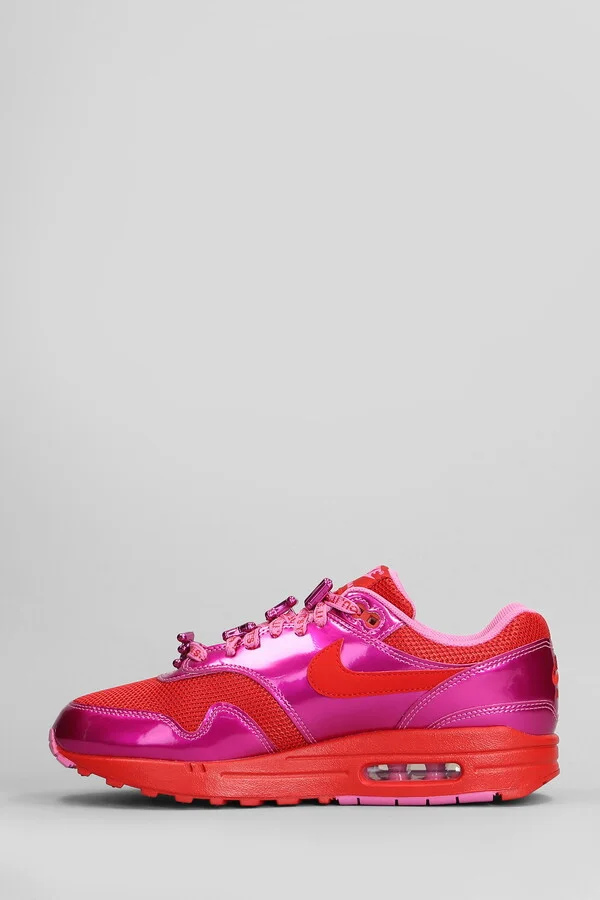 Air Max 1 Prm Sneakers In Fuxia Leather And Fabric - Image 3