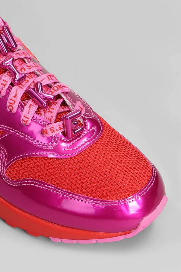 Air Max 1 Prm Sneakers In Fuxia Leather And Fabric - Image 5