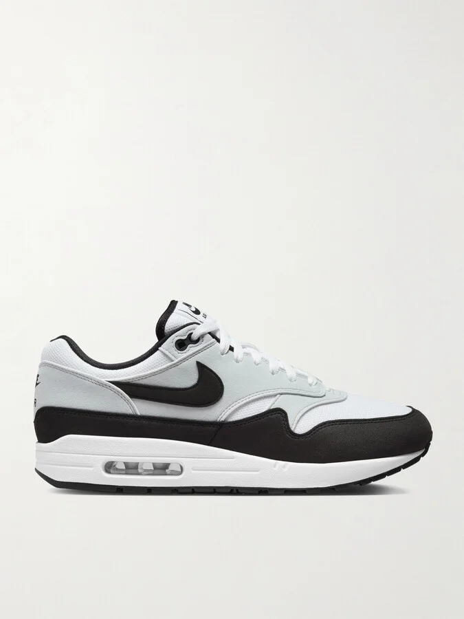 Air Max 1 Suede, Mesh and Leather Sneakers
