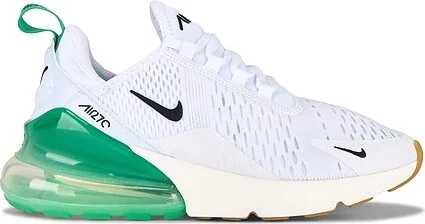 Air Max 270 Sneaker in White, Black-summit & White-stadium Green