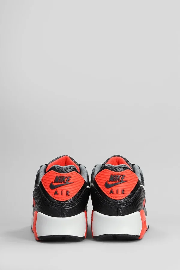 Air Max 90 Sneakers In Grey Leather And Fabric - Image 4