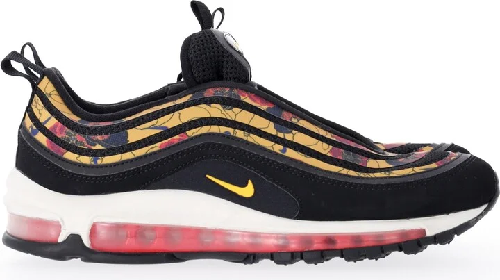 Air Max 97 SE Floral Sneakers in Black Synthetics in Black Synthetic