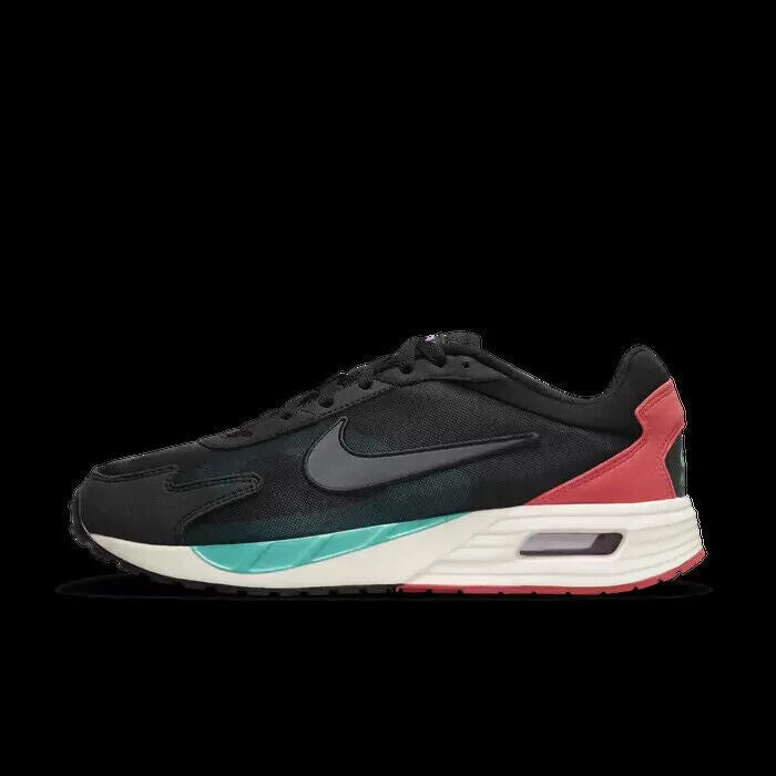 Air Max Solo DX3666-001 Sneaker Men's Black Lace Up Running Shoes NR8305 (Black,13)