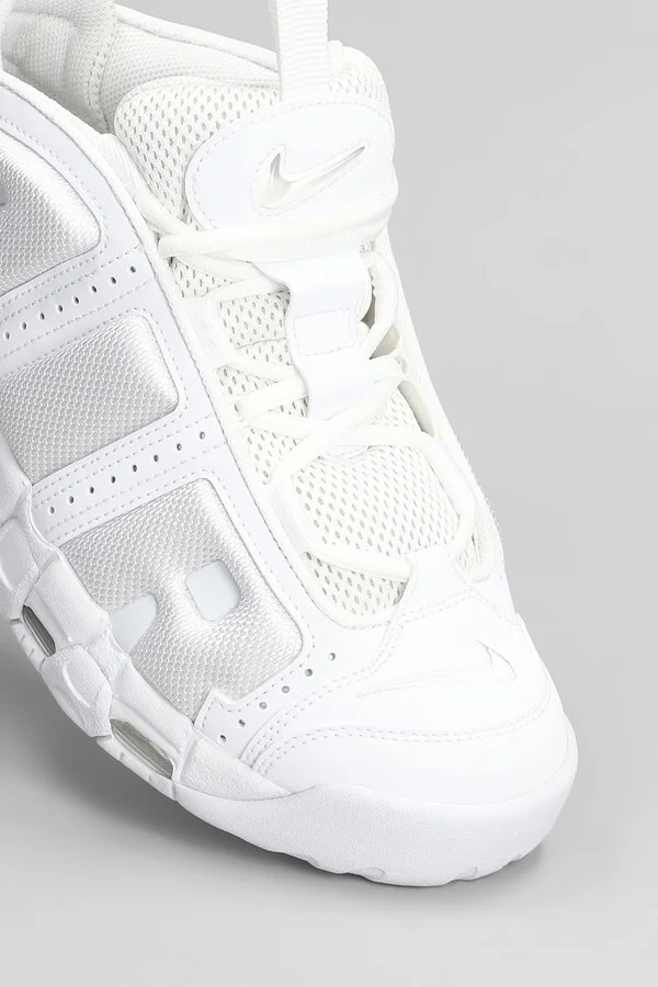 Air More Uptempo Low Sneakers In White Leather And Fabric - Image 5