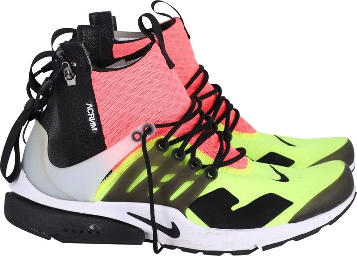 Air Presto x Acronym Sneakers in White/Black Hot Lava Volt Neoprene
