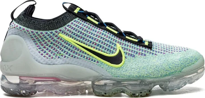 Air Vapormax Flyknit 2021 ''Volt/Black-Photo Blue-Metallic'' sneakers