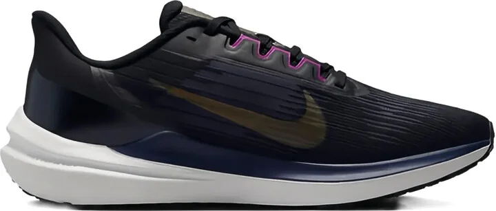 Air Winflo 9 "Black/Gold Suede" sneakers