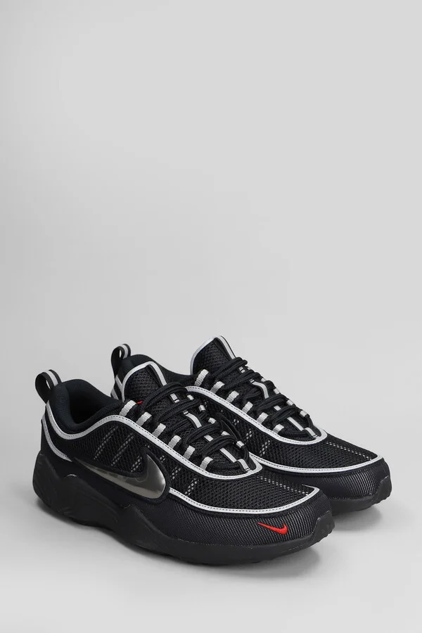 Air Zoom Spiridon Sneakers In Black Leather And Fabric - Image 2