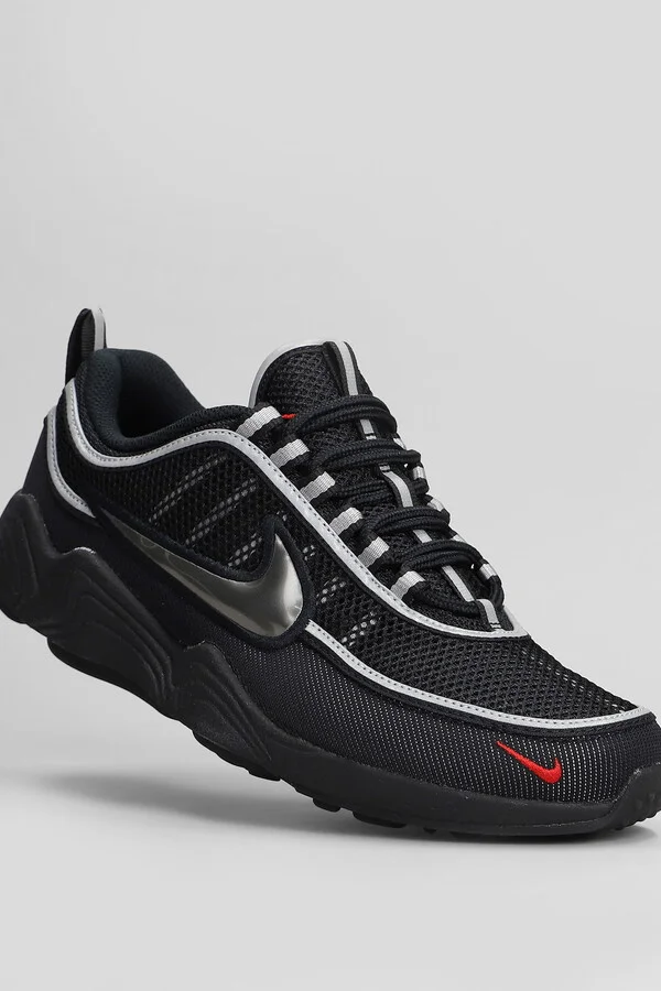 Air Zoom Spiridon Sneakers In Black Leather And Fabric - Image 5