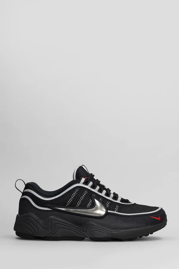 Air Zoom Spiridon Sneakers In Black Leather And Fabric