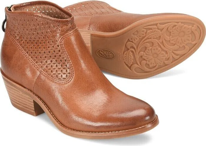 Aisley Perf Boots Women's US 9.5 Russet Brown Leather Ankle Bootie KHD1347