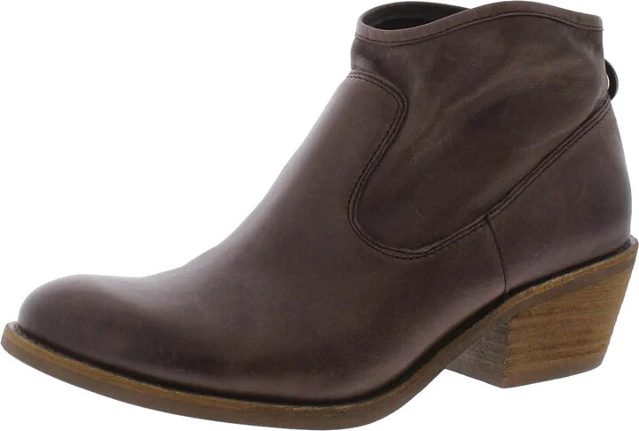 AISLEY Womens Almond Toe Block Heel Ankle Boots